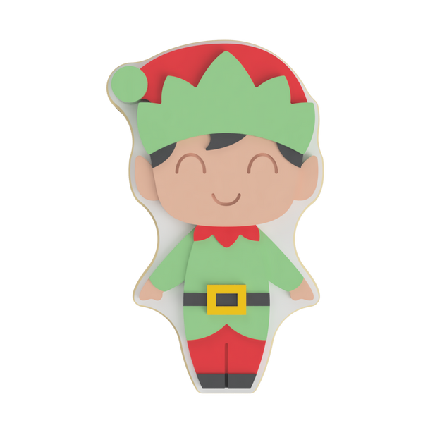 Boy Elf Layered Cookie Cutter