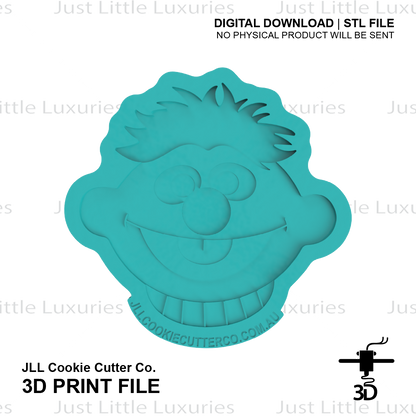 Ernie Face Cookie Cutter and Stamp Set (DIGITAL DOWNLOAD)