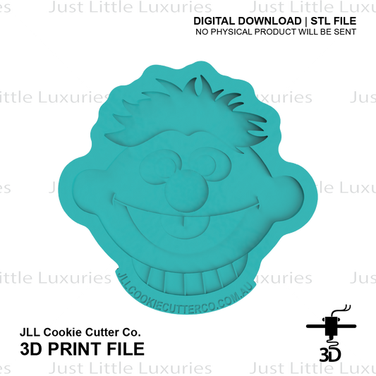 Ernie Face Cookie Cutter and Stamp Set (DIGITAL DOWNLOAD)