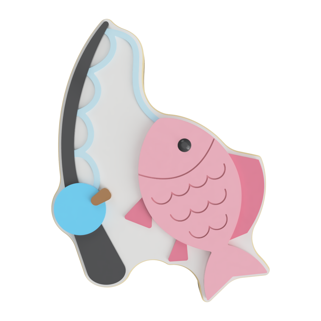 Fishing Rod Layered Cookie Cutter