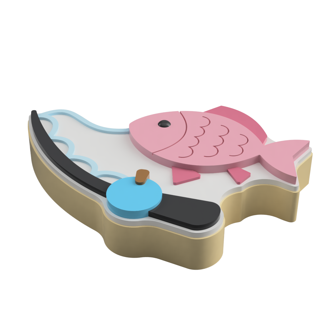 Fishing Rod Layered Cookie Cutter