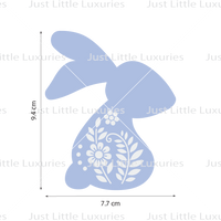 Floral Bunny Silhouette (1) Cookie Cutter