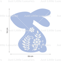 Floral Bunny Silhouette (3) Cookie Cutter