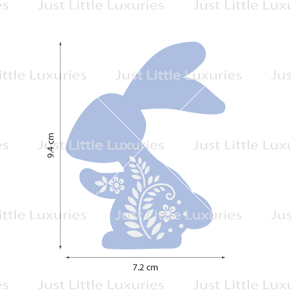 Floral Bunny Silhouette (6) Cookie Cutter