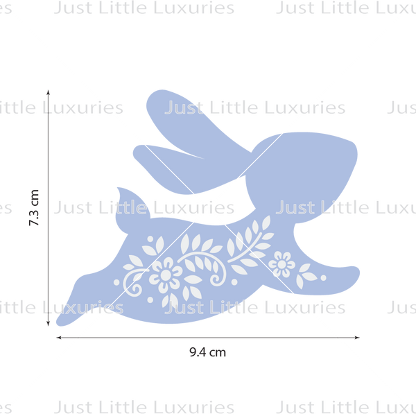 Floral Bunny Silhouette (7) Cookie Cutter