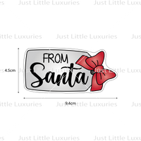 "From Santa" Gift Tag Cookie Cutter