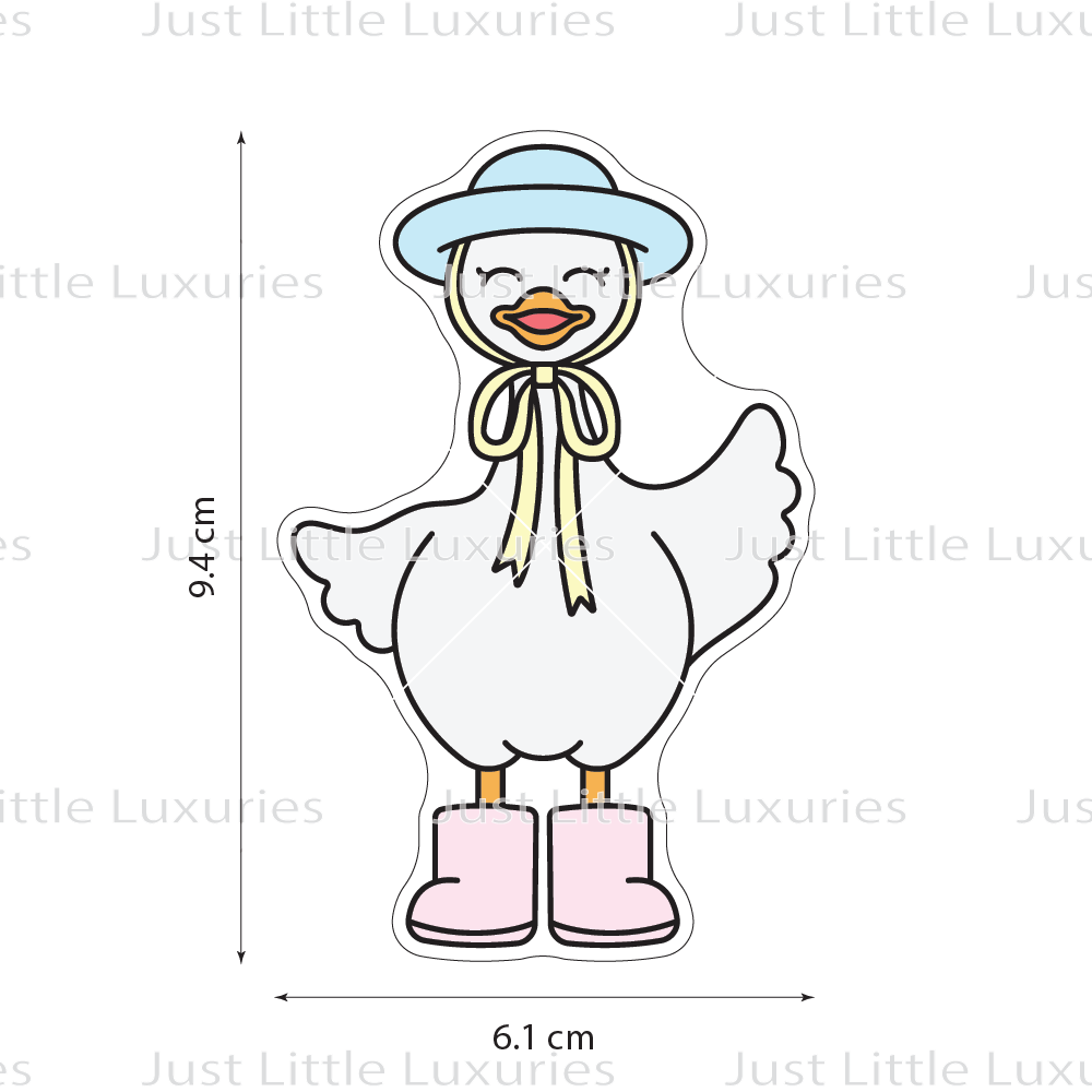 Goose with Hat and Bow Cookie Cutter | Silly Goose