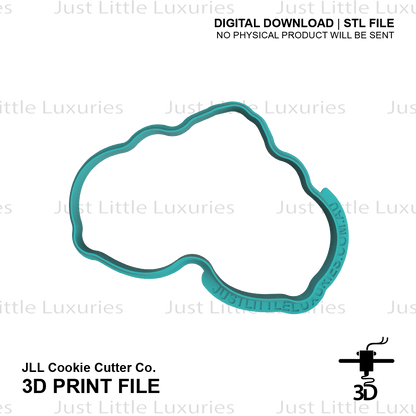 Handcuffs Cookie Cutter and Stamp Set (DIGITAL DOWNLOAD)