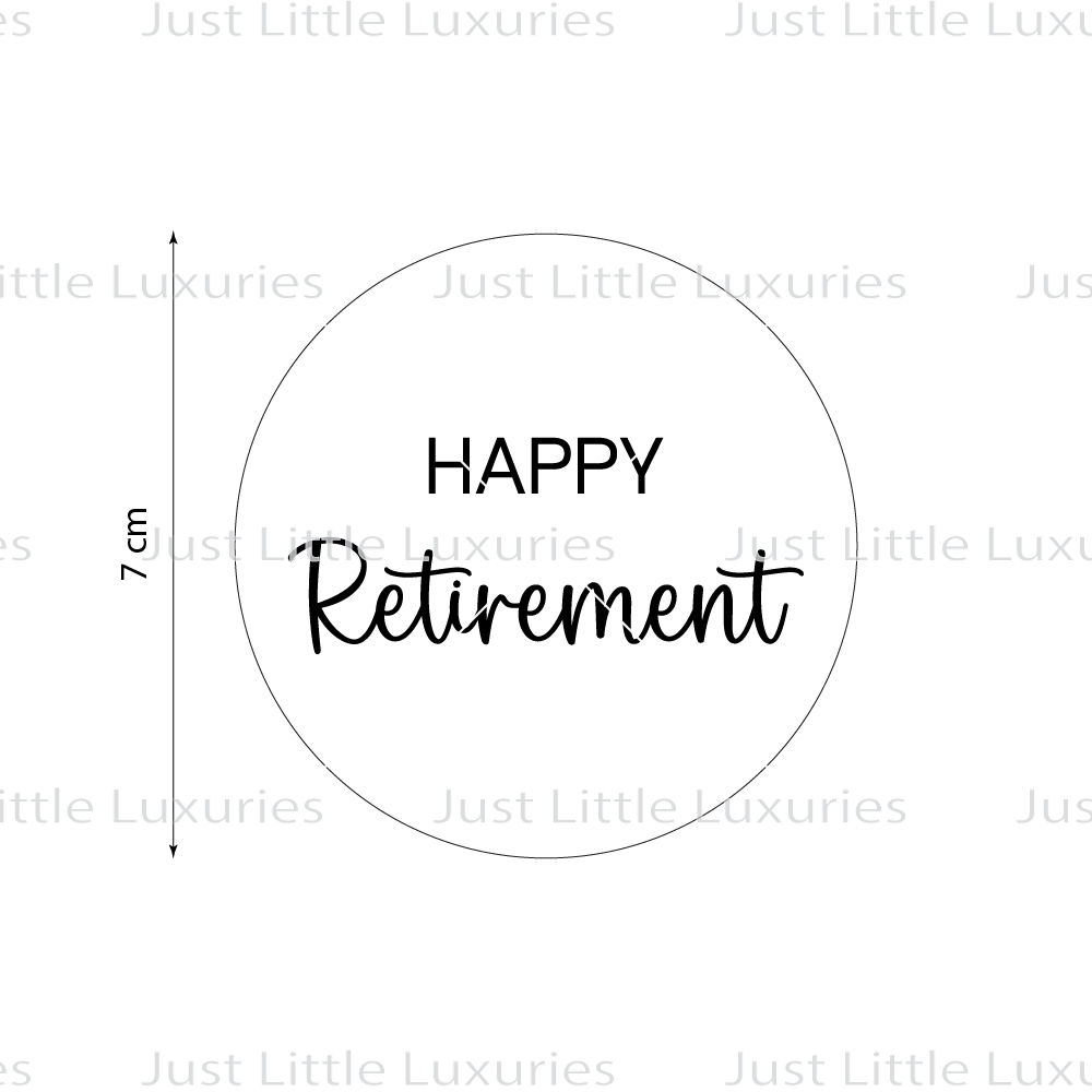 Happy Retirement Cookie Stamp