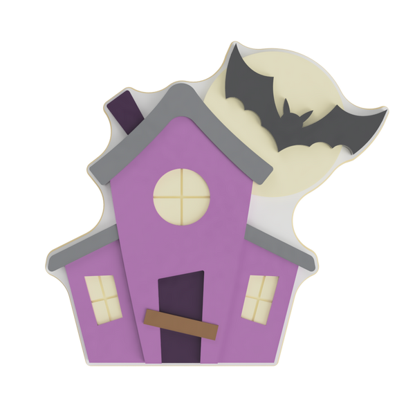 Haunted House Layered Cookie Cutter