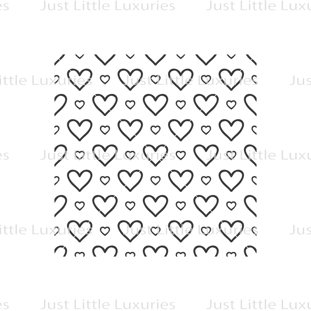 Heart Outlines Pattern Debosser