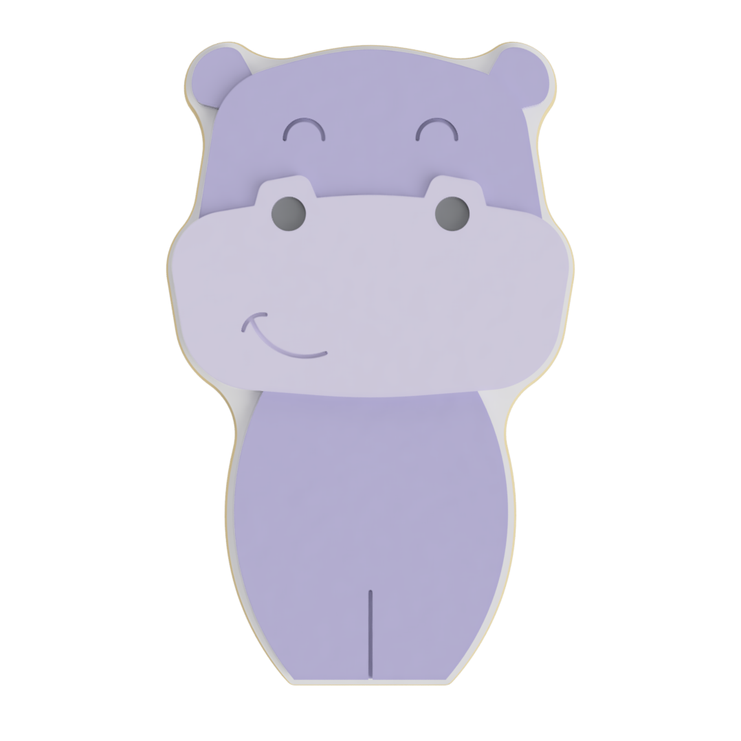 Hippo Layered Cookie Cutter