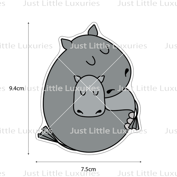 Hippo Hug Cookie Cutter