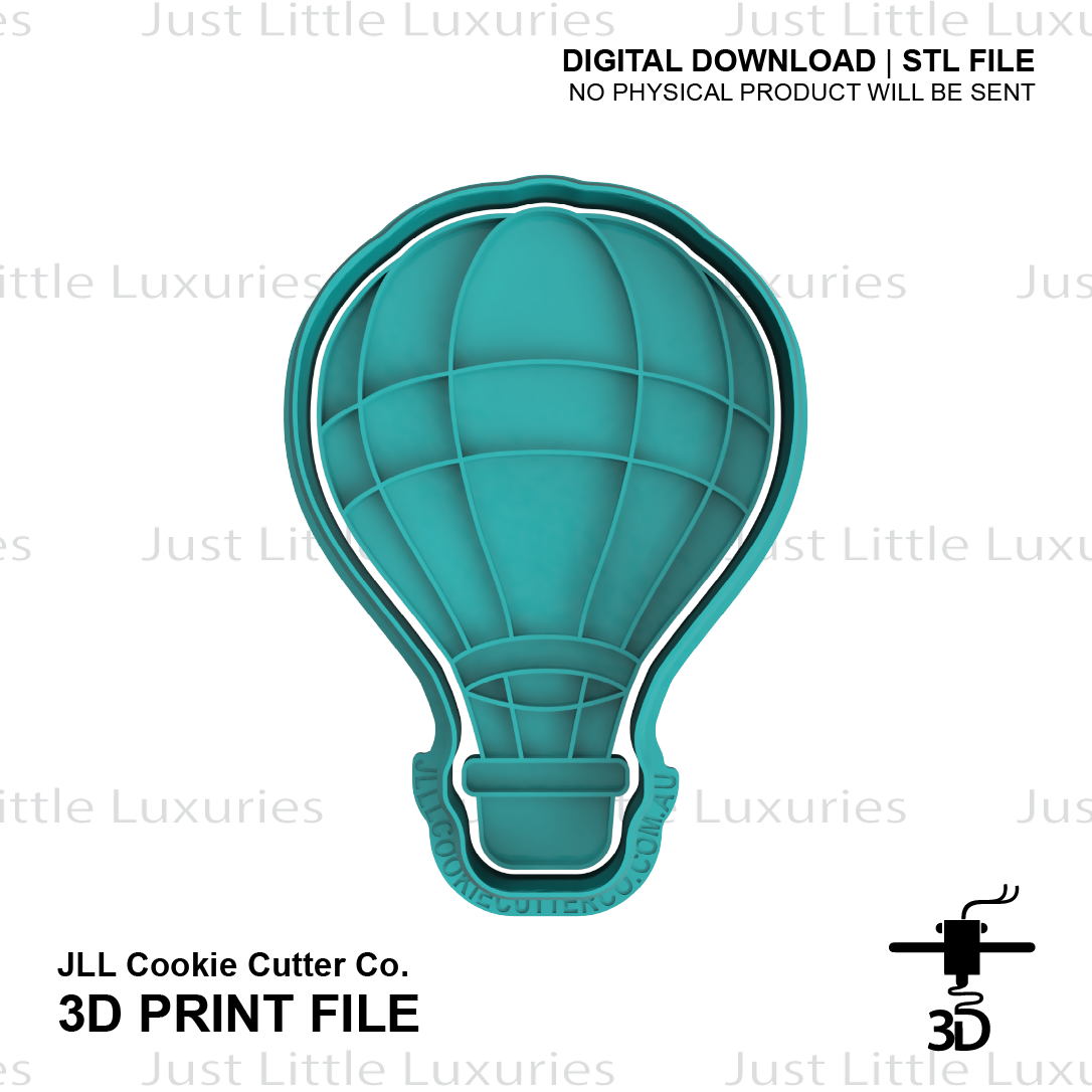 Hot Air Balloon Cookie Cutter (STL - Digital Download)