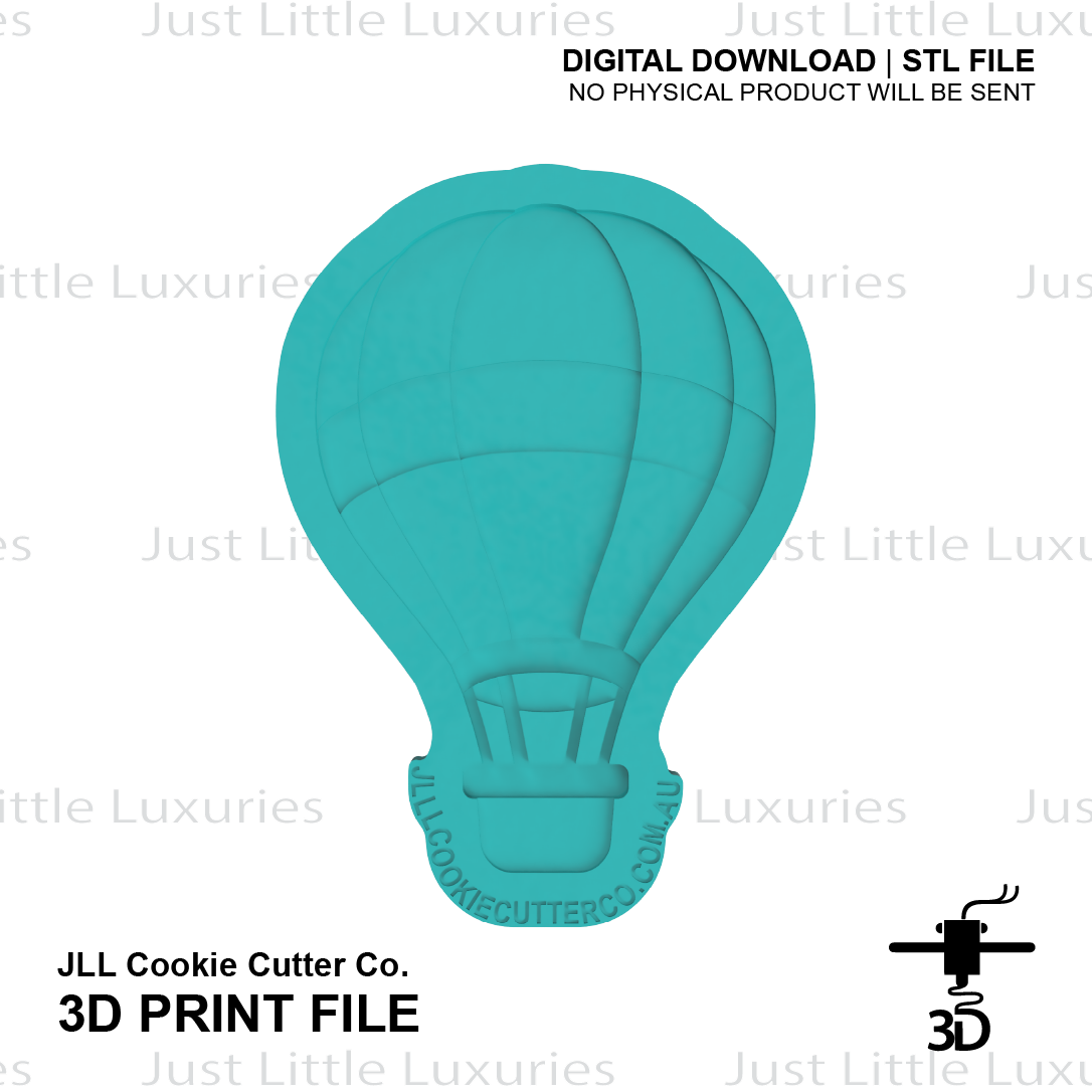 Hot Air Balloon Cookie Cutter (STL - Digital Download)