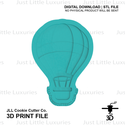 Hot Air Balloon Cookie Cutter (STL - Digital Download)