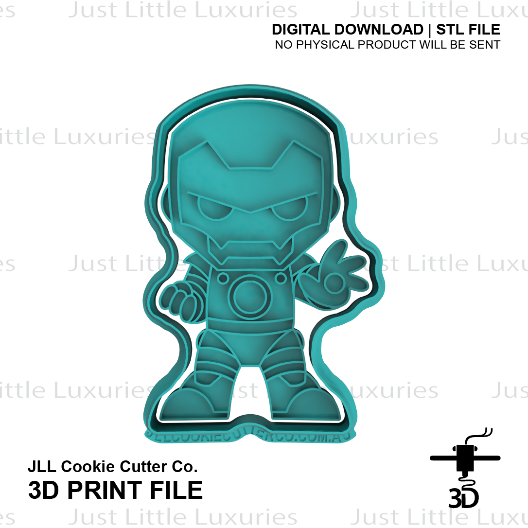 Iron Man Cookie Cutter (STL - Digital Download)