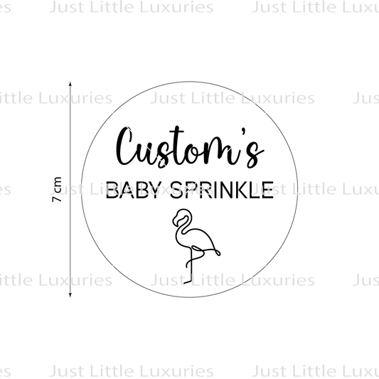 Custom's Baby Sprinkle (Flamingo) Cookie Stamp