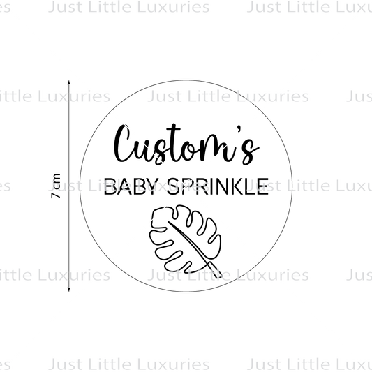 Custom's Baby Sprinkle (Tropical Leaf) Cookie Stamp