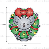 Christmas Koala in Wreath Cookie Cutter