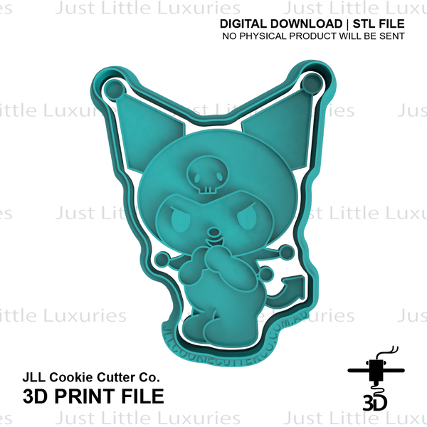 Kuromi Cookie Cutter and Embosser (DIGITAL DOWNLOAD)