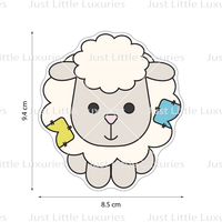Patchwork Lamb (front) Cookie Cutter