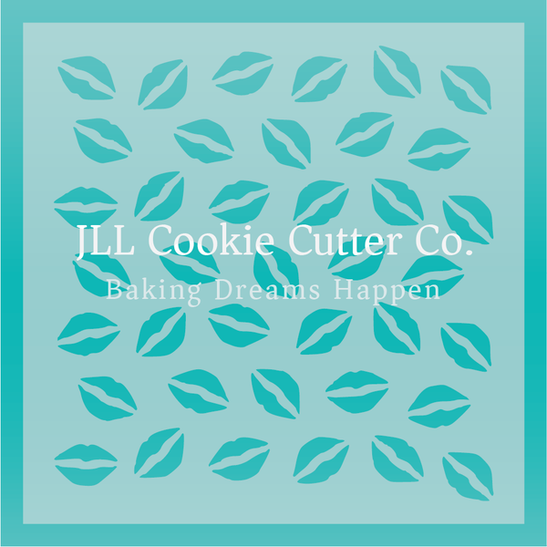 Lips Pattern Cookie Stencil
