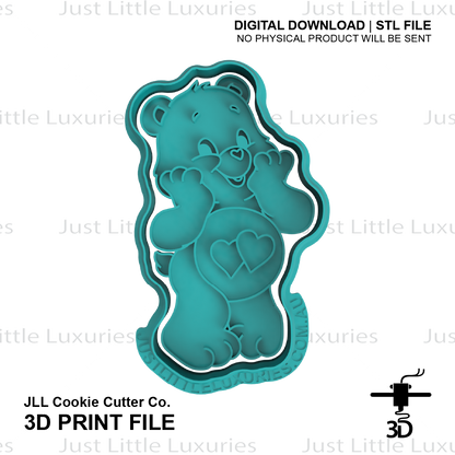 Love-A-Lot Bear Cookie Cutter (STL - Digital Download)
