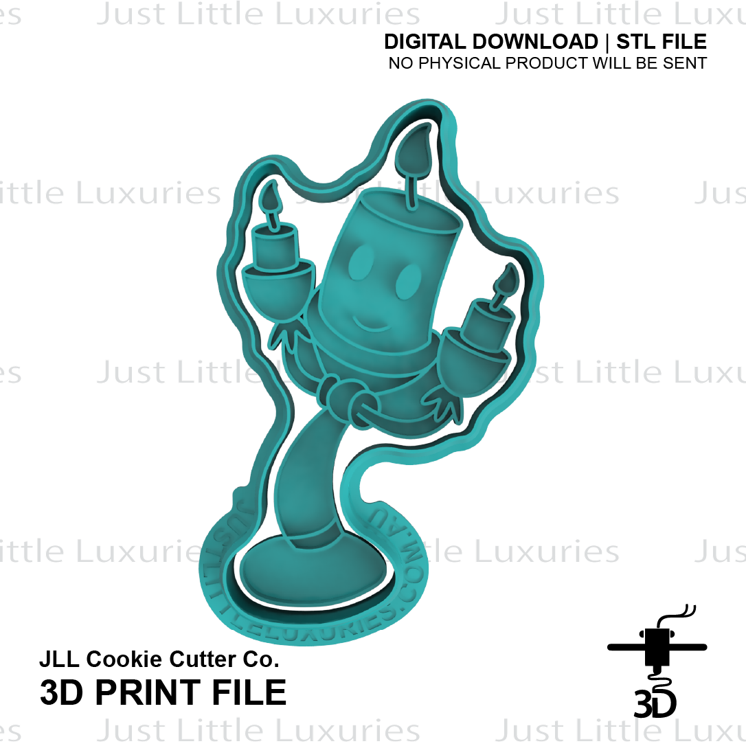 Lumiere Cookie Cutter (STL - Digital Download)