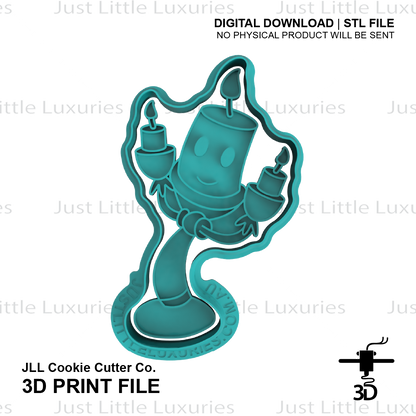 Lumiere Cookie Cutter (STL - Digital Download)