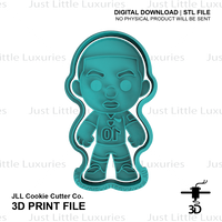 Kylian Mbappe Cookie Cutter and Embosser (DIGITAL DOWNLOAD)