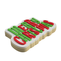 Merry Christmas (2024) Layered Cookie Cutter