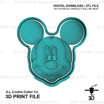 Mouse Face Cookie Cutter (STL - Digital Download)