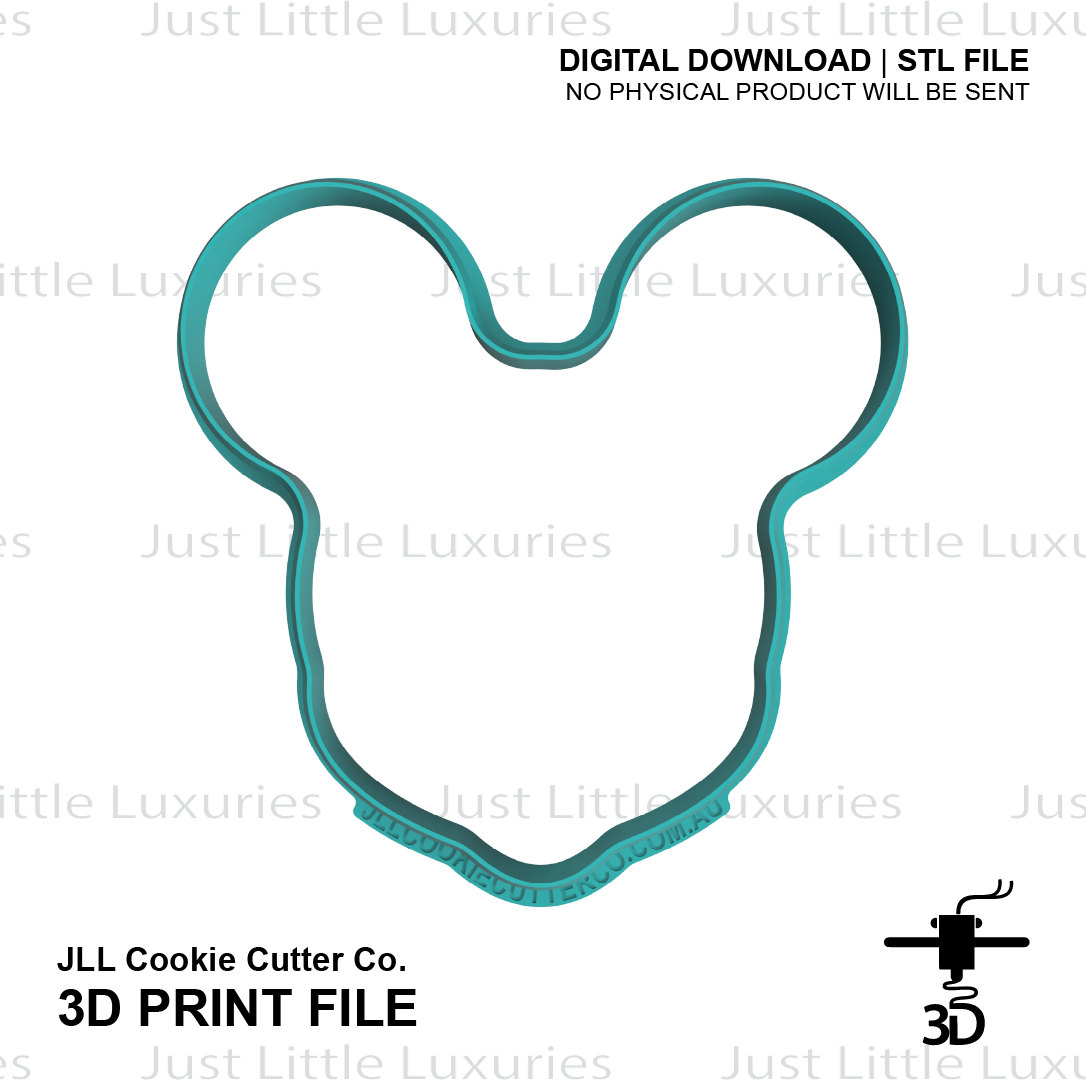 Mouse Face Cookie Cutter (STL - Digital Download)
