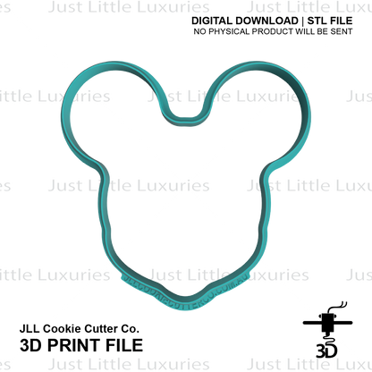 Mouse Face Cookie Cutter (STL - Digital Download)
