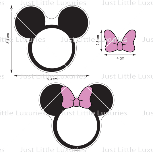 Mouse Ears Frame & Embellishment Cookie Cutter | Mickey & Friends