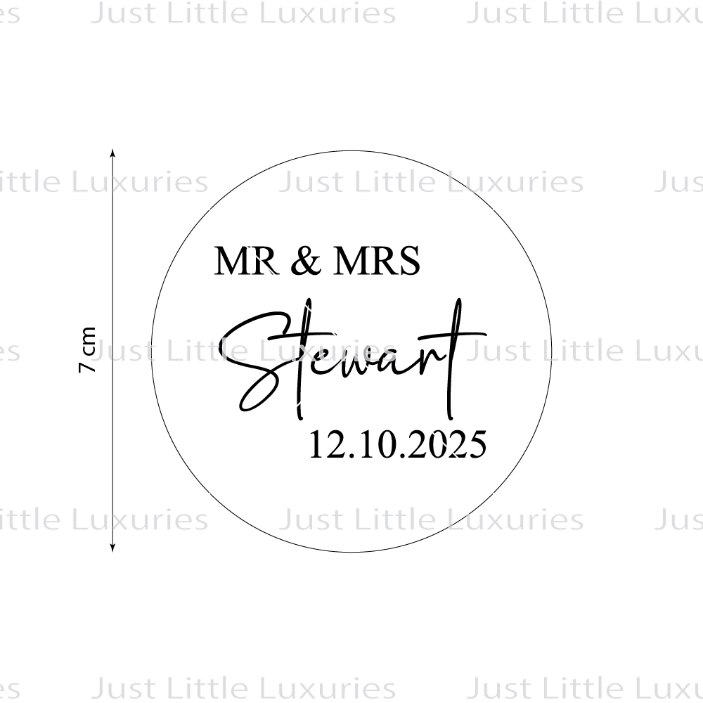 Mr & Mrs | Mrs & Mrs | Mr & Mr (Stewart) Wedding Cookie Stamp