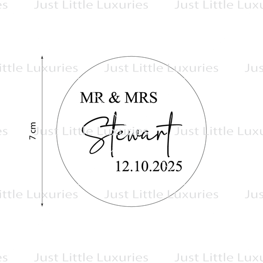 Mr & Mrs | Mrs & Mrs | Mr & Mr (Stewart) Wedding Cookie Stamp