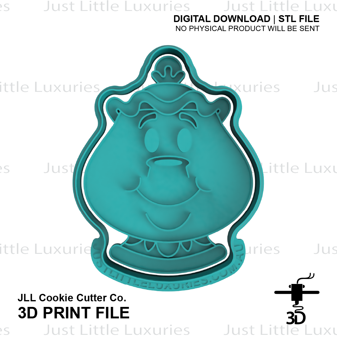 Mrs Potts Cookie Cutter (STL - Digital Download)