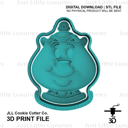 Mrs Potts Cookie Cutter (STL - Digital Download)