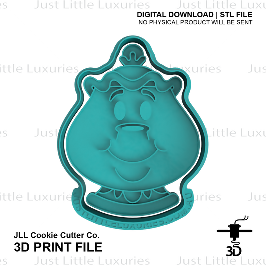 Mrs Potts Cookie Cutter (STL - Digital Download)