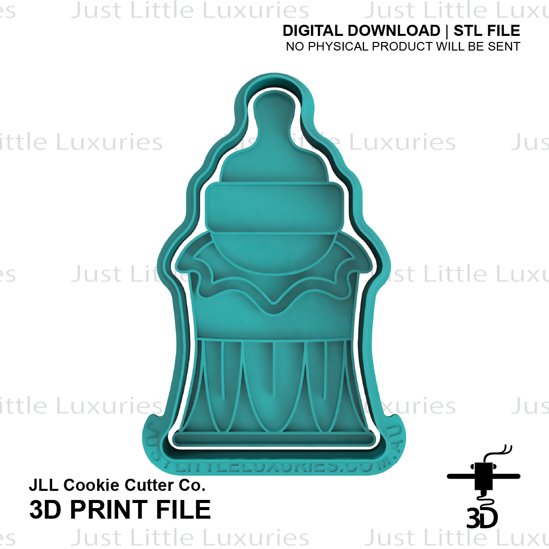 Mrs Potts Baby Bottle Cookie Cutter (STL - Digital Download)