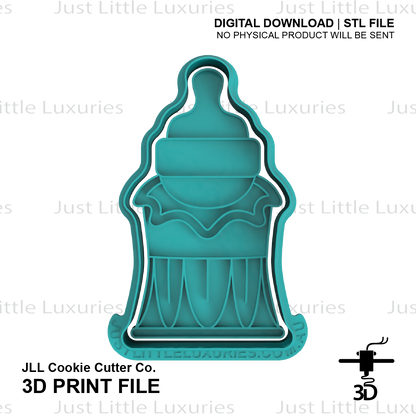 Mrs Potts Baby Bottle Cookie Cutter (STL - Digital Download)