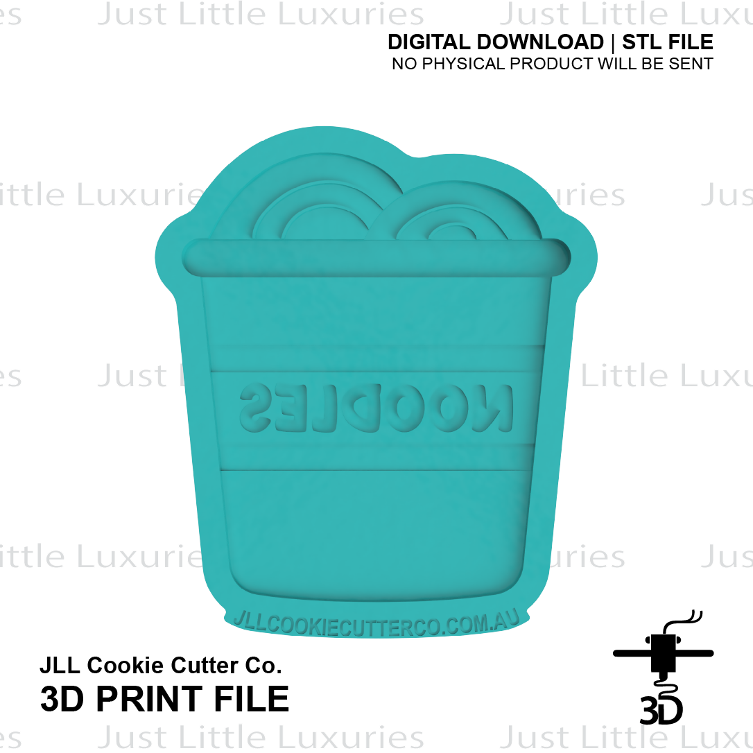 Noodles Cookie Cutter (STL - Digital Download)
