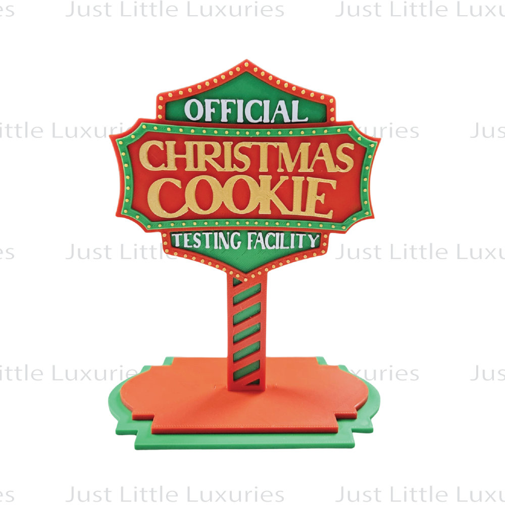 "Official Christmas Cookie Testing Facility" Sign