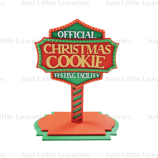 "Official Christmas Cookie Testing Facility" Sign