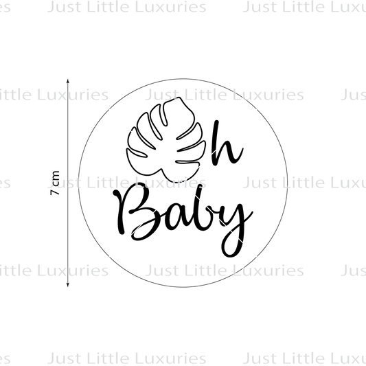 Oh Baby (Tropical Leaf) Cookie Stamp