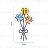 Balloon Paws with Numbers Cookie Cutter