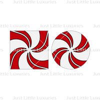 Peppermint Cookie Square Cutter and Embosser - 3 Sizes (DIGITAL DOWNLOAD)