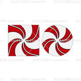 Peppermint Cookie Square Cutter and Embosser - 3 Sizes (DIGITAL DOWNLOAD)